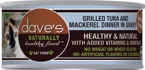 Dave's Naturally Healthy Grain Free Grilled Tuna & Mackerel Dinner In Gravy